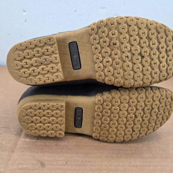 LL Bean Vintage Mens Lounger Duck Boot Engineer Buckle Leather Rubber Maine Sz 9 - Picture 10 of 13